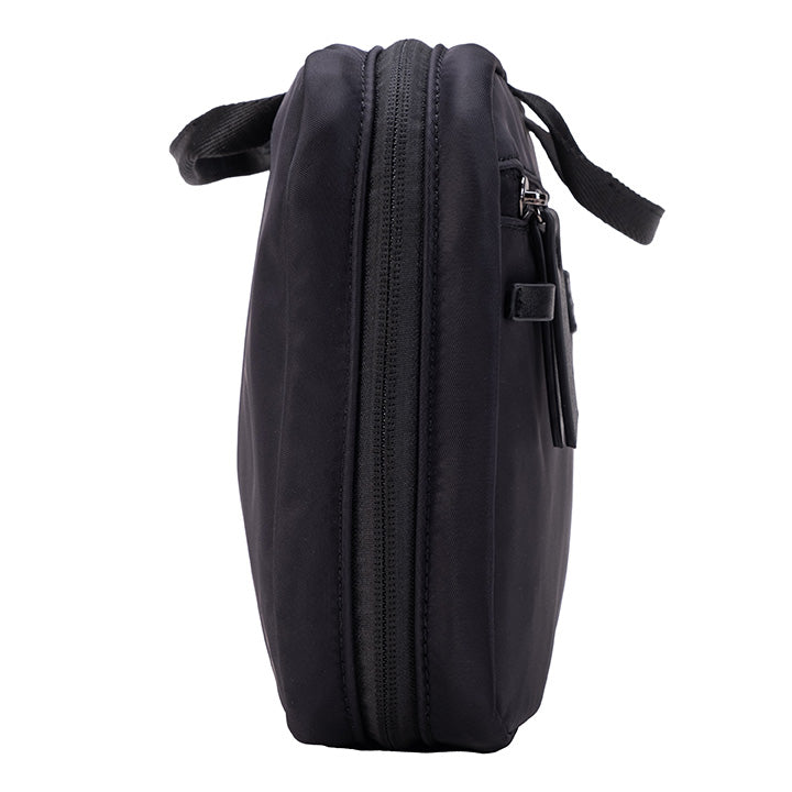 Black zippered pouch